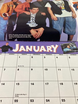 1991 Official New Kids on The Block Bonus Calendar January - December | eBay