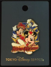 TDL Tokyo Blazing Rhythms Mickey Minnie Donald Disney Pin 40223