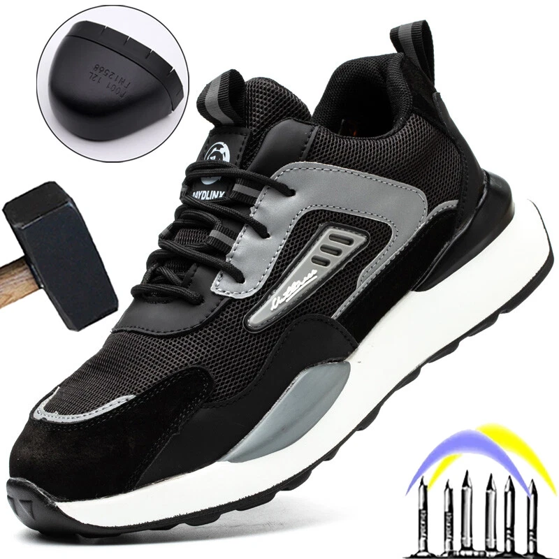 Men Sport Safety Shoes Steel Toe Work Boots Anti-puncture Sneaker Indestructible