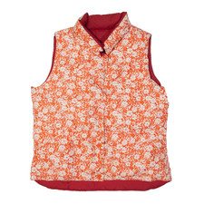 American Eagle Outfitters Reversible Puffer Gilet Red Floral Womens M