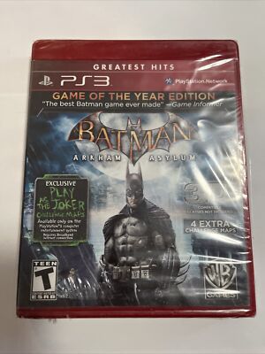 Brand New Sealed Batman: Arkham Asylum - GOTY Edition (Sony PlayStation 3, 2010)