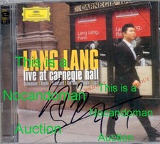 NM RARE SIGNED CD LANG LANG LIVE AT CARNEGIE HALL AUTOGRAPHED NEW YORK CITY FS