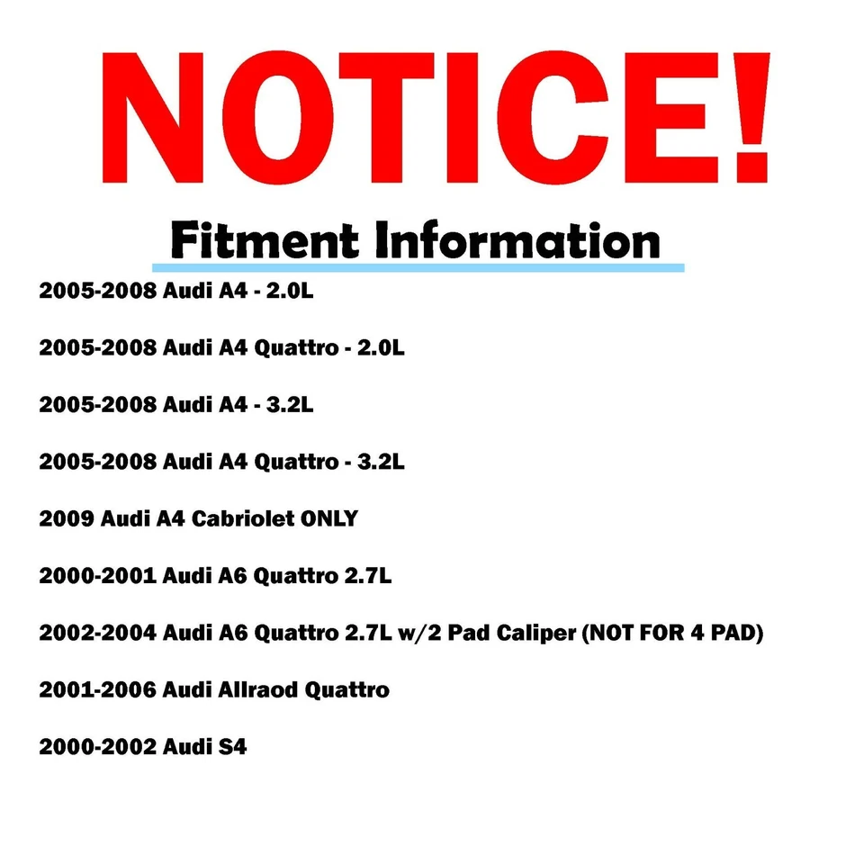 Par (2) de rotores de freno de disco delanteros de 321 mm para Audi A4 A6 Quattro Allroad Quattro S4 Foto 4 de 4