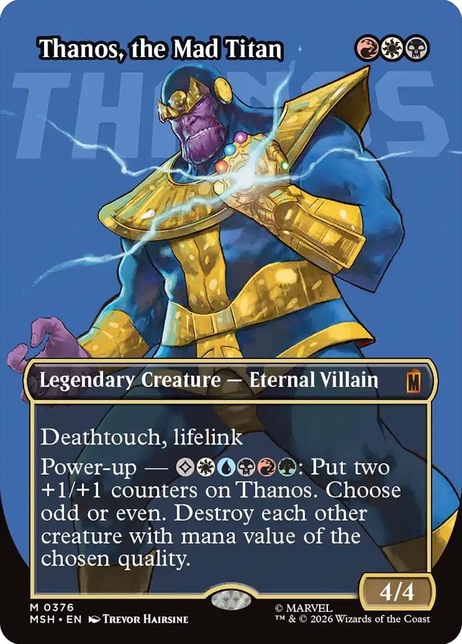 MTG Thanos, the Mad Titan Borderless - Marvel Super Heroes #376