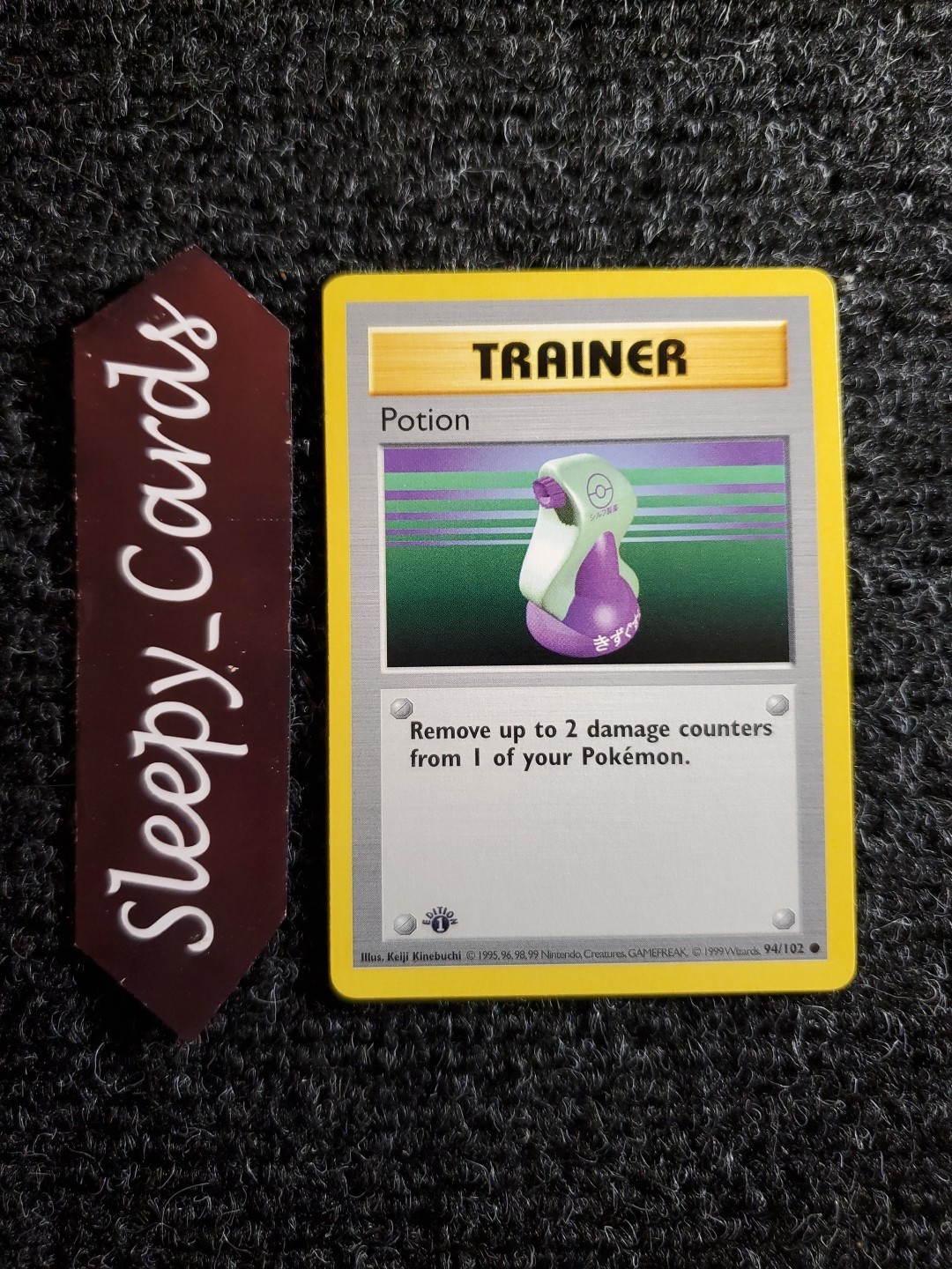 1999 POKEMON TRAINER Shadowless 1ST EDITION #94/102 POTION NM