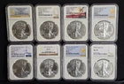 Lot 8 Silver Eagle $1 Mix Dates MS70 NGC