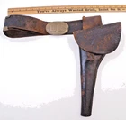CIVIL WAR ERA 1860 COLT ARMY HOLSTER, BELT & US OVAL BRASS BUCKLE - ALL ORIG
