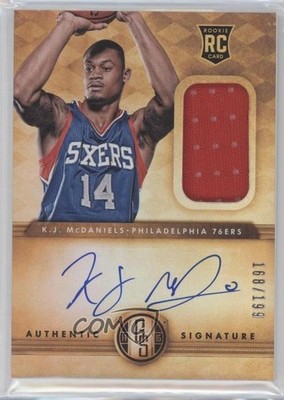 2014-15 Panini Gold Standard 168/199 KJ McDaniels #227 Rookie Auto RC 9w4