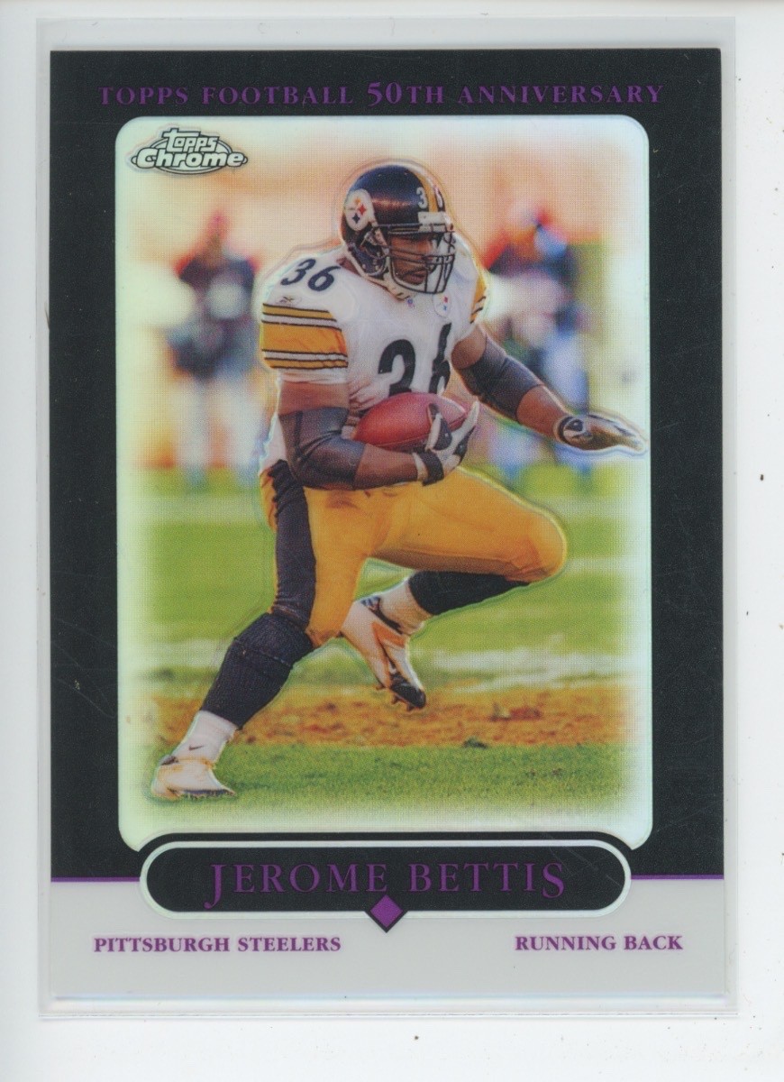 JEROME BETTIS 2005 TOPPS CHROME #102 BLACK REFRACTOR /100 PARALLEL SP STEELERS