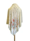 S50#Gucci Silk Scarf Floral Dragonfly Print Cream Square Designer Accessory VTG