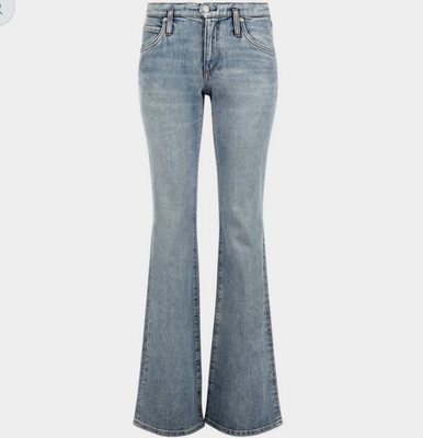 Daily Blue Peace Jeans Womens Sz 29 In Typhoon Made USA Flare Wide Leg AG NWOT