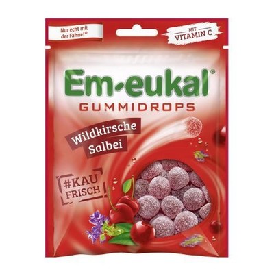 2x EM-EUKAL Gummidrops Wildkirsche-Salbei zuckerhalt. 90 G
