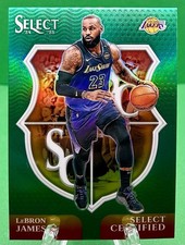 2024-25 Panini Select - Select Certified LeBron James #5 Green Prizm LA Lakers
