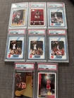 Upper Deck North Carolina Michael Jordan 8 card Lot PSA 8 PSA 7