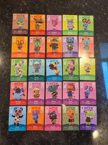 Nintendo Animal Crossing Amiibo Cards Mixed Series Lot Of 25 - New/Unused
