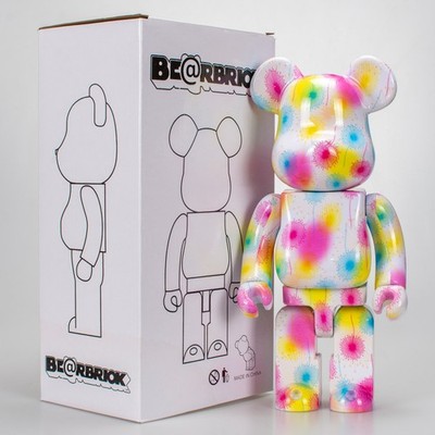 Bearbrick 400% Dandelion Pattern 11 inch Height Building Blocks Bear Doll