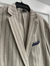 Cremieux Men's Two Button Two Vent Linen mix Blazer Size XL NWT Dillard's 225