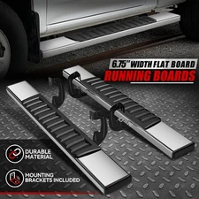 For 07-19 Chevy Silverado GMC Sierra Regular Cab 6.75" Step Bar Running Boards