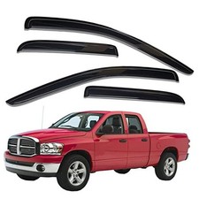 Extra Durable Outside-Mount Auto Vent Window Visors, Fits 2002-2008 Dodge Ram