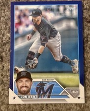 2023 Topps Series 1 - Jon Berti #72 Royal Blue - Miami Marlins