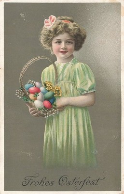 729126) Nice Postcard Happy Easter expired 1913