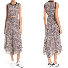 A.L.C. Printed Sandra Dress Abstract Floral Silk Size 2