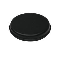 Round Low Profile Rubber Door Stop Bumper 3/4", Black