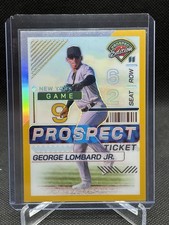 2024 Panini Prospect Edition GEORGE LOMBARD JR Gold Prizm Prospect Ticket 09/10