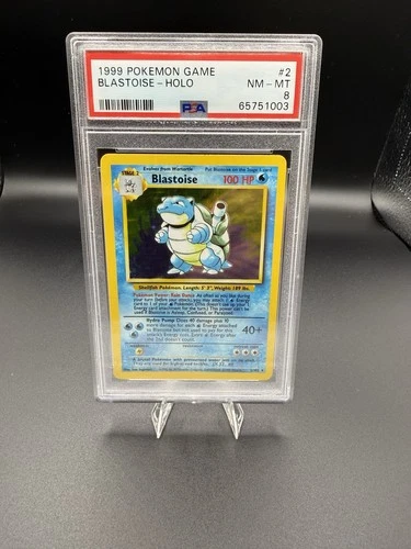 1999 Pokemon Base Set Blastoise 2/102 Holo Rare PSA 8