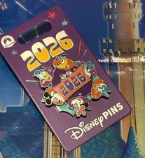 Disney Parks 2026 Mickey Mouse and Friends Spinning Pin New With Card