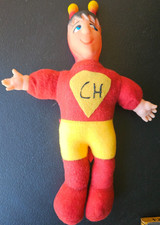 MUÑECA DE PELUCHE SUPERHÉROE COMEDIA TELEVISIÓN EL CHAPULIN COLORADO. RECUERDO VINTAGE