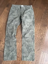 Dockers Mens Pants Chino Leaf Pattern Size 33X32 Inseam 31 Slim Tapered CB13