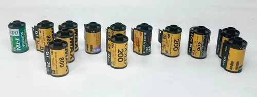 13 Rolls VTG Expired 35mm Film Lot B&W & Color w/Cases- Unit T56 video thumbnail