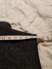 Emerald Isle Weaving Mens Gray Vest Waistcoat  40 Herringbone Wool Blend EUC