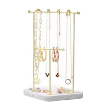 Jewelry Stand Organizer, 2 Tier Jewelry Holder for Necklace Bracelet Earrings...