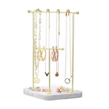 Jewelry Stand Organizer, 2 Tier Jewelry Holder for Necklace Bracelet Earrings...