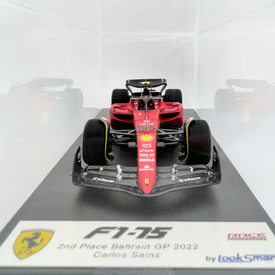 LookSmart 1/43 Scuderia Ferrari F1-75 #55 2nd Place Bahrain GP 2022 Carlos Sainz