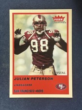 2004 Fleer Tradition Tiffany #154 Julian Peterson 49ers 150/150!