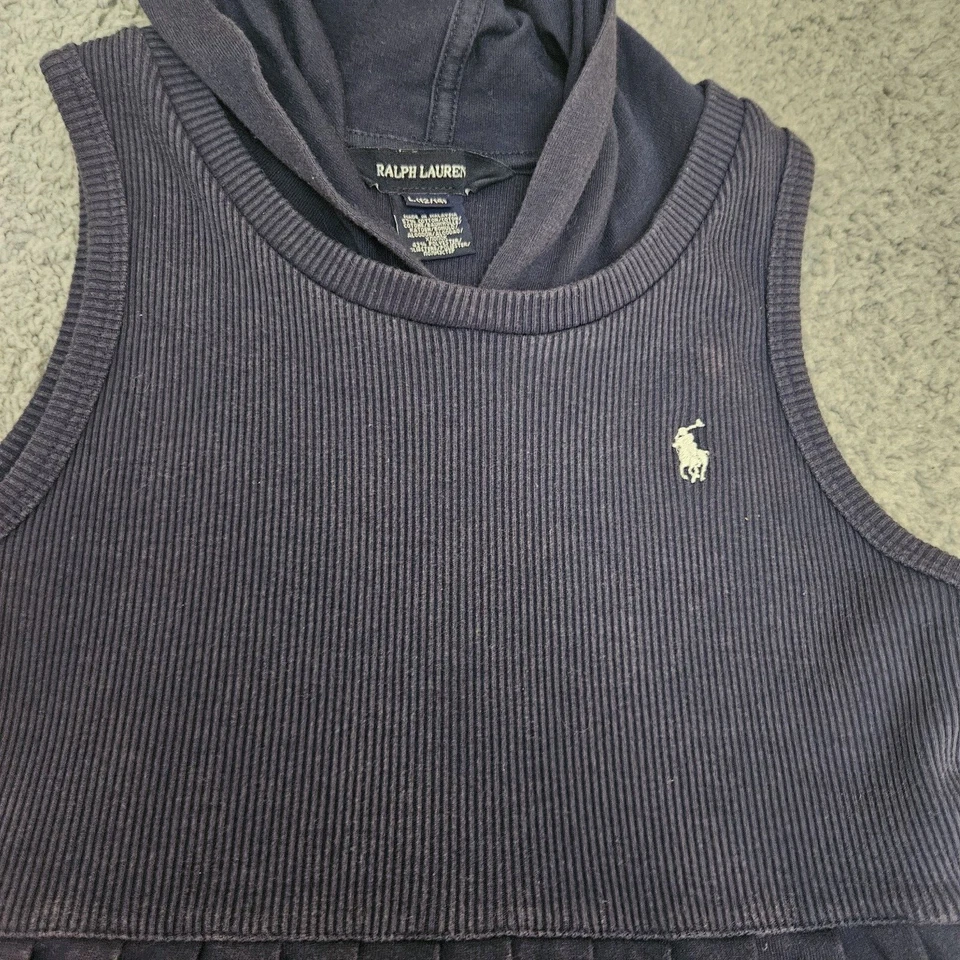 Vestido Polo Ralph Lauren Niñas Azul Marino Talla L (12/14) Sin Capucha Foto 4 de 4