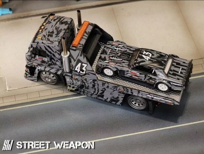 SW 1:64 1965 Mustang Hoonicorn RTR V3 HORZON/KamaZ trailer Car