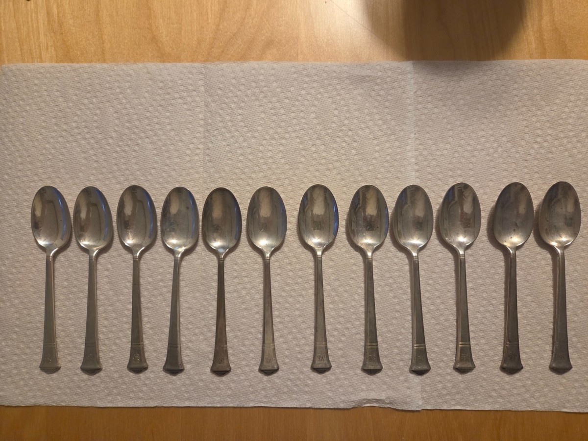 Tiffany & Co Windham Sterling Silver Teaspoons Set of 12 Pat 1923