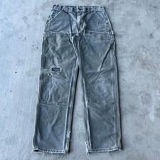 Vintage Y2K Carhartt green double knee work wear carpenter pants
