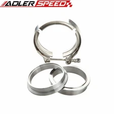 3'' Inch Stainless Steel V-Band Vband Clamp & Male/Female Mild Steel Flange Kit