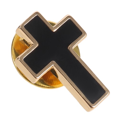 Golden Copper Cross Pin Brooch Durable Unisex Lapel Pin for Suit and ...