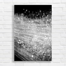 Glittering  Swirl Black White Canvas Print Large Picture Wall Art