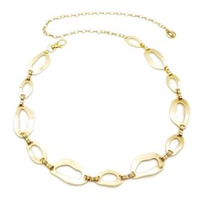 Women's Gold Chain Belt Adjustable Metal Link Waist Chain for Dresses, Jeans 