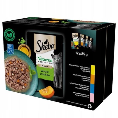 48x85 g SHEBA Nature s Collection Nassfutter mit Huhn Truthahn Thunfisch Lachs