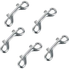 Vielseitige Doppelbolzen Karabiner - 89mm, für Innen- & Außenbereich, 5er Set