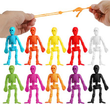 100 PCS Halloween Stretchy Skeleton Toys, Squishy Stretchy Skull Toys Classroom