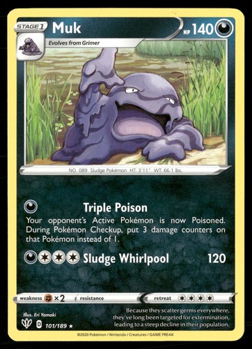 Muk 101/189 Rare Darkness Ablaze Pokemon NM/M